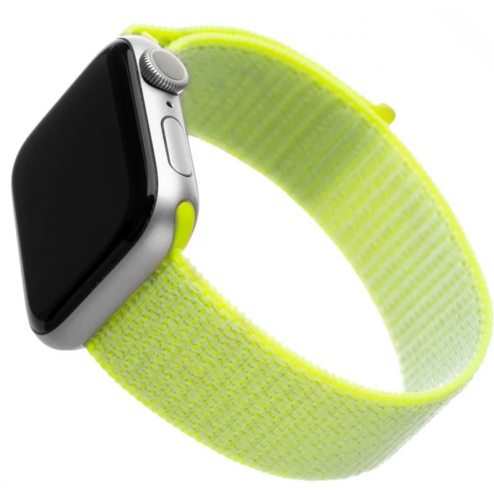 FIXED Elastic Nylon Strap for Apple Watch 42/44/45mm lime
