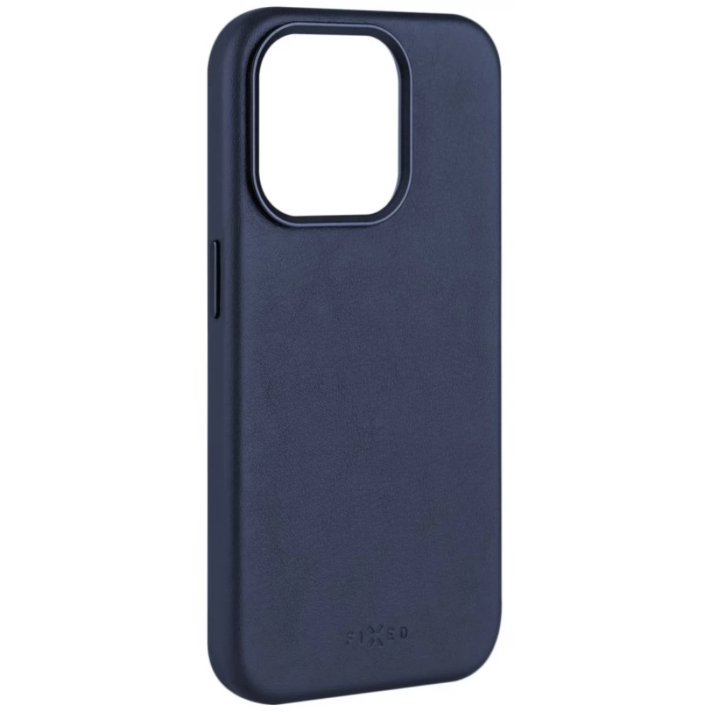 FIXED MagLeather MagSafe hátlaptok iPhone 15 Pro kék