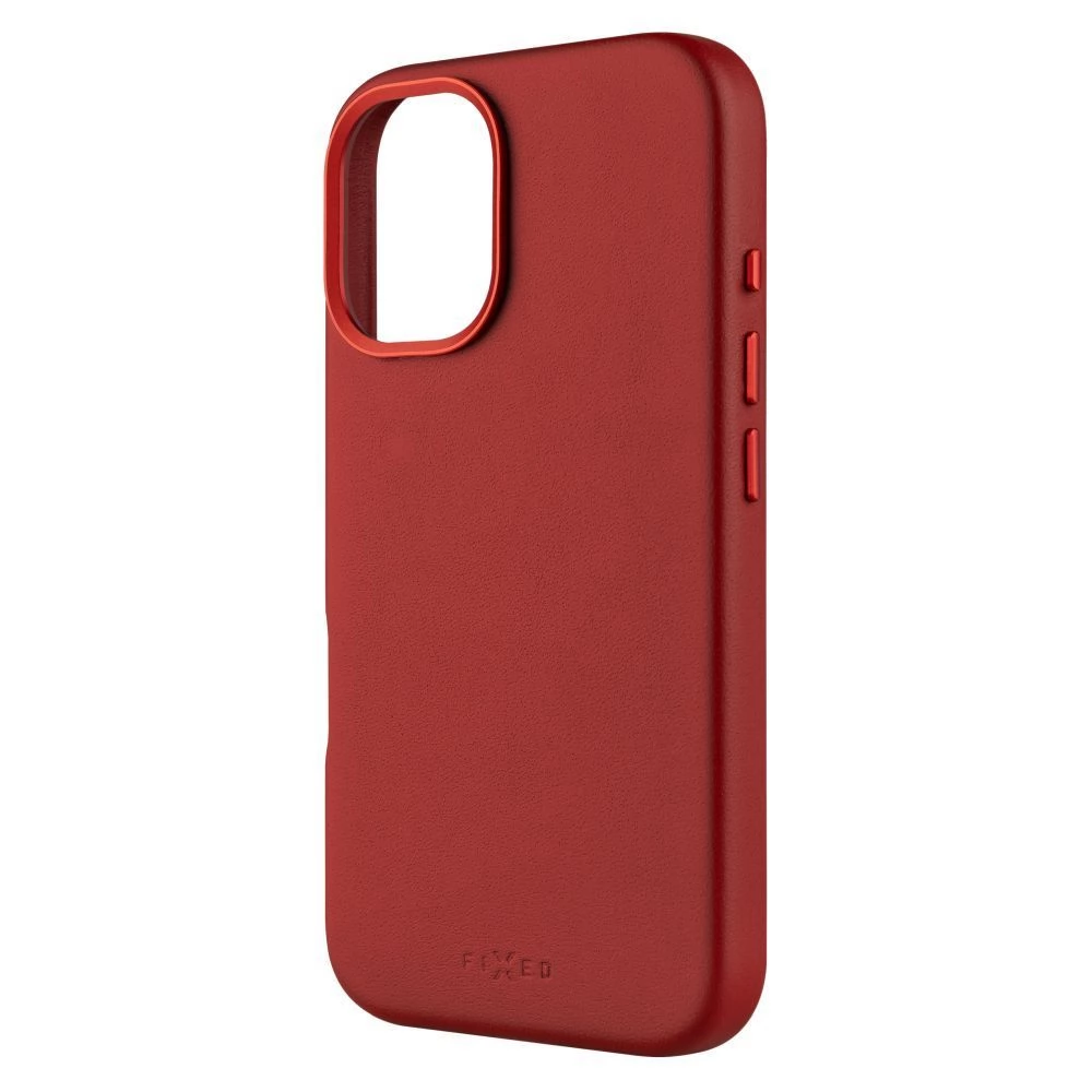 FIXED MagLeather MagSafe hátlaptok iPhone 16 piros