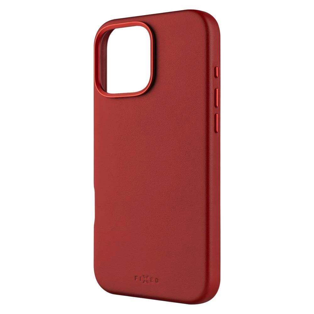 FIXED MagLeather MagSafe hátlaptok iPhone 16 Pro Max piros