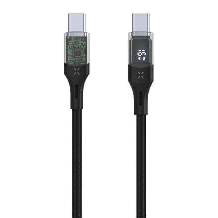 FIXED USB 2.0 Type C Összekötő Fekete 2m FIXDD-CC2-BK