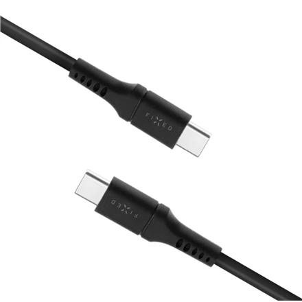 FIXED USB 2.0 Type C Összekötő Fekete 2m FIXDLS-CC2-BK