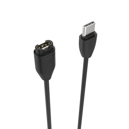 FIXED USB-C töltőkábel Garmin Fenix ​​5/6/7/7X/Epix/Venu 2/3/Vívoactive 3/4/5 fekete