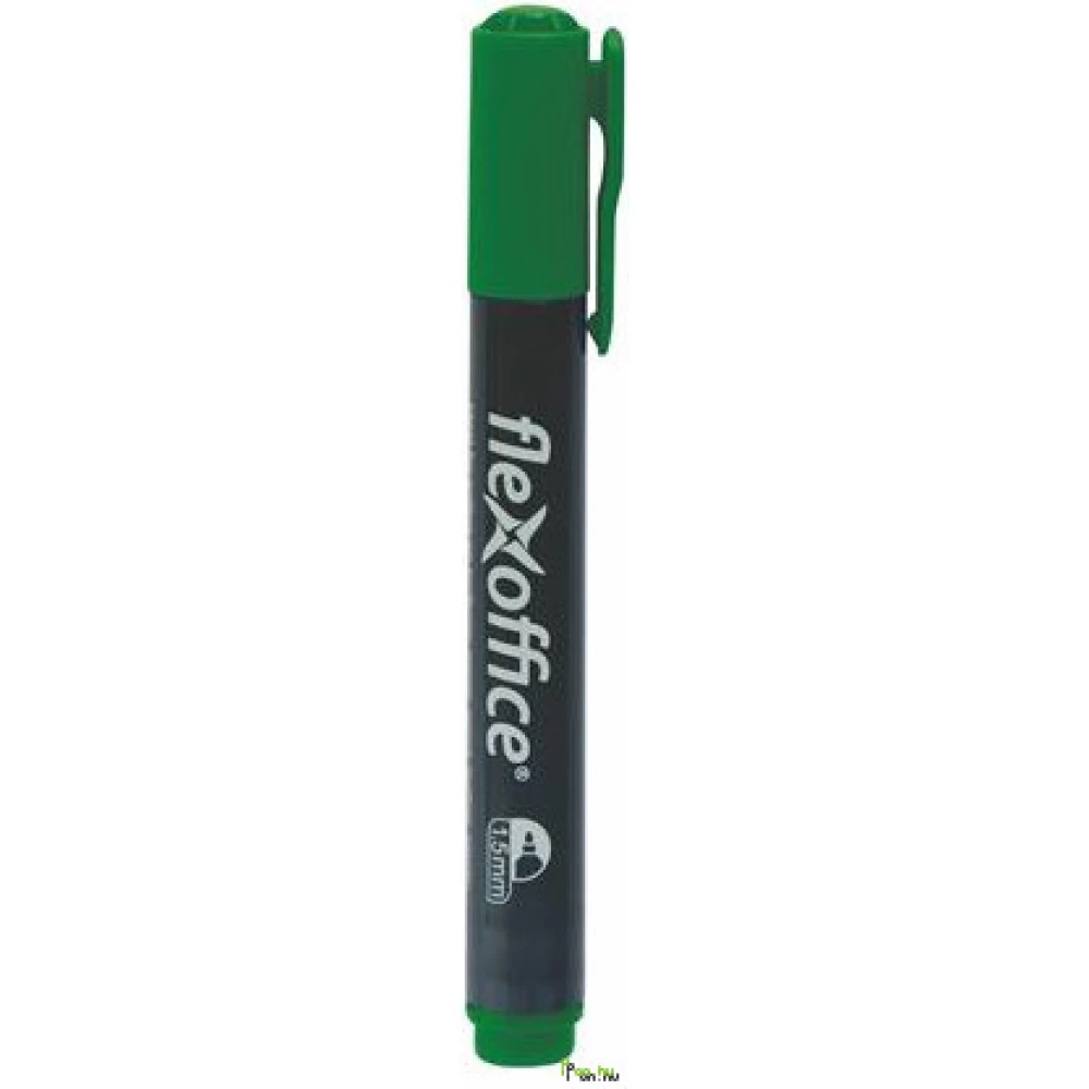 FLEXOFFICE Alkohos marker 1.5 mm kúpos PM03 zöld