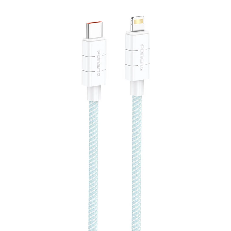 FONENG USB 2.0 Type C Lightning Töltő/adat Kék 1.2m 6970462511878