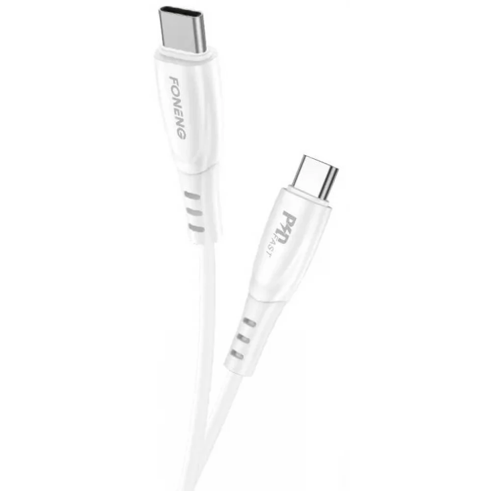 FONENG USB 2.0 Type C Összekötő Fehér 1m 6970462517498