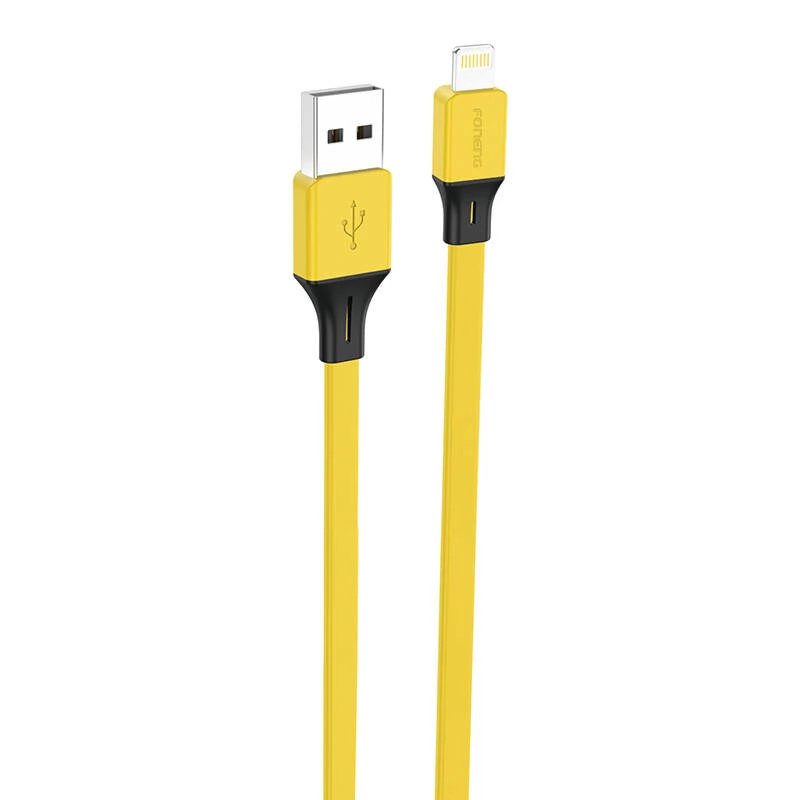 FONENG USB Lightning Töltő/adat Sárga 1m 6970462519331