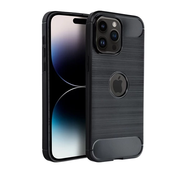 FORCELL Carbon hátlap tok Apple iPhone 14 Plus fekete