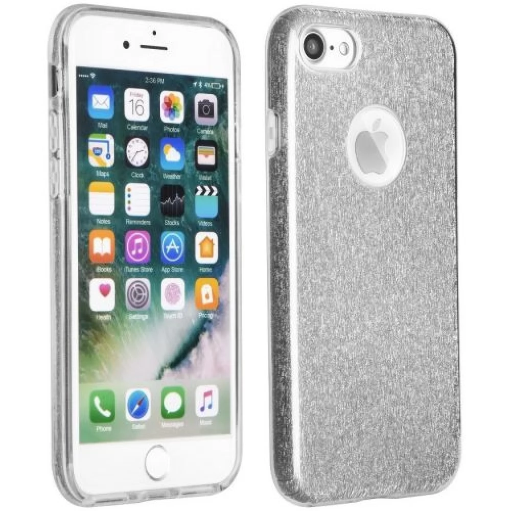 FORCELL Shining csillogó hátlap tok Apple iPhone 13 Pro ezüst