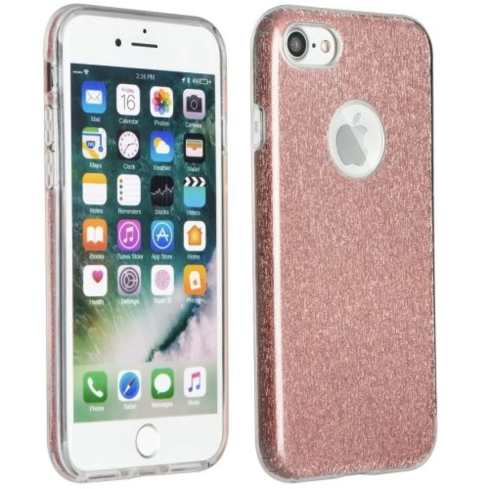 FORCELL Shining csillogó hátlap tok Apple iPhone 16 Plus vörösarany