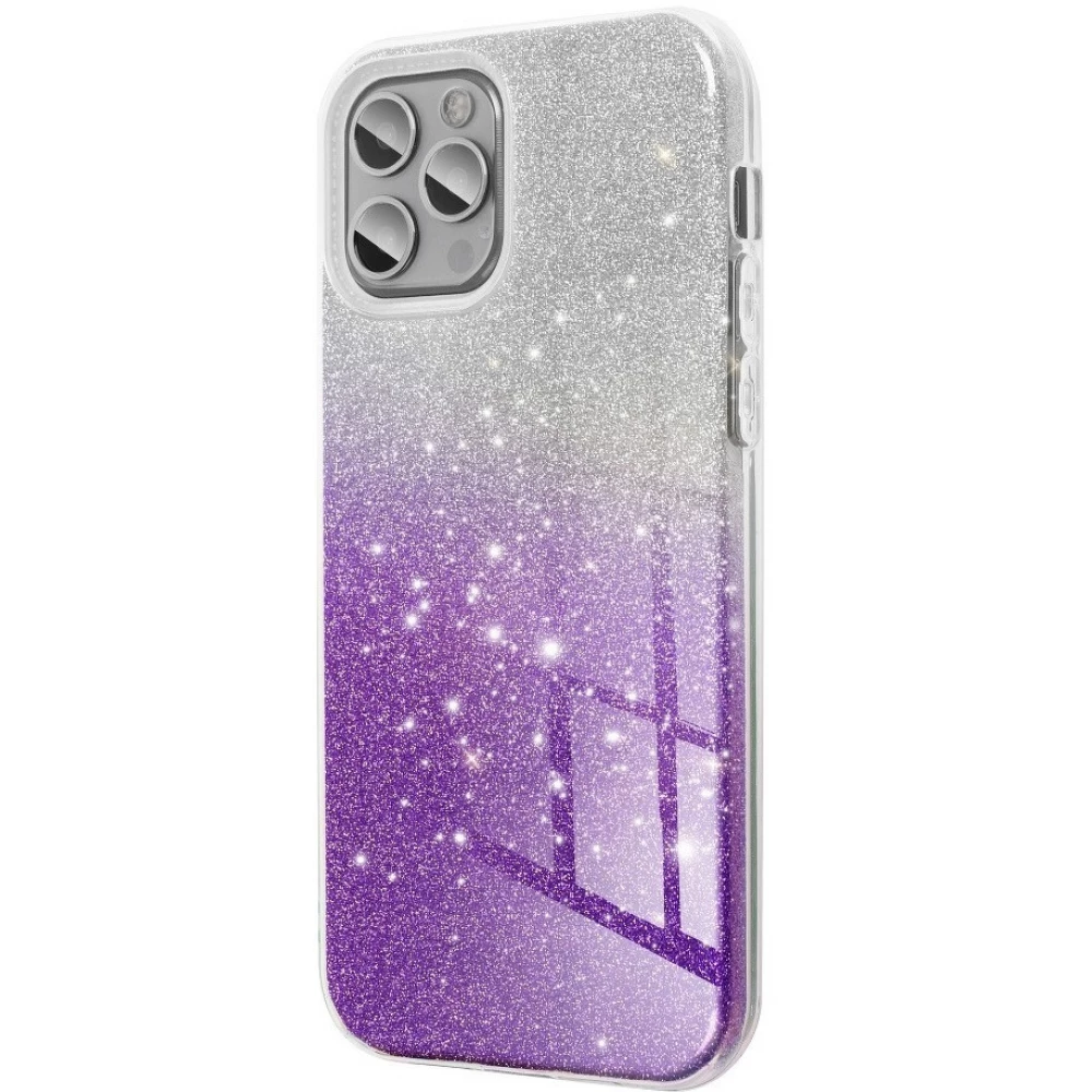 FORCELL Shining csillogó hátlap tok Huawei P Smart (2020) ezüst-lila