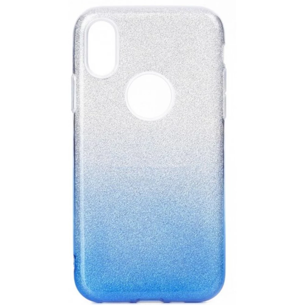 FORCELL Shining csillogó hátlap tok Samsung Galaxy M31 ezüst-kék