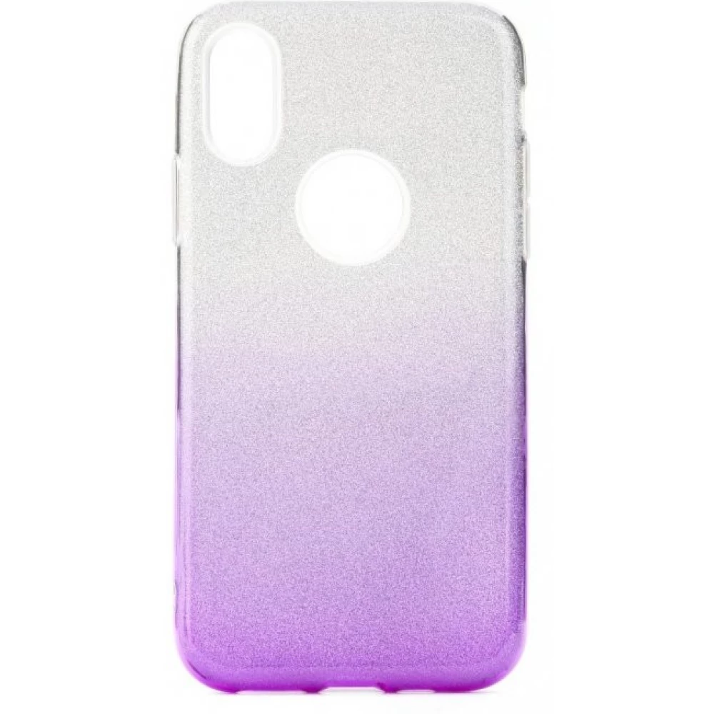 FORCELL Shining csillogó hátlap tok Samsung Galaxy M31 ezüst-lila