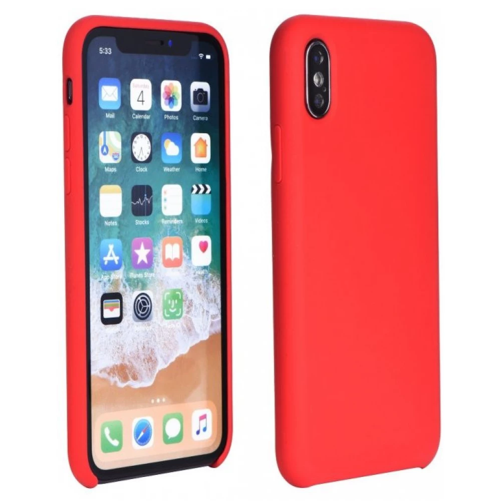 FORCELL Soft-Touch Silicone szilikon hátlap Samsung Galaxy M10 piros