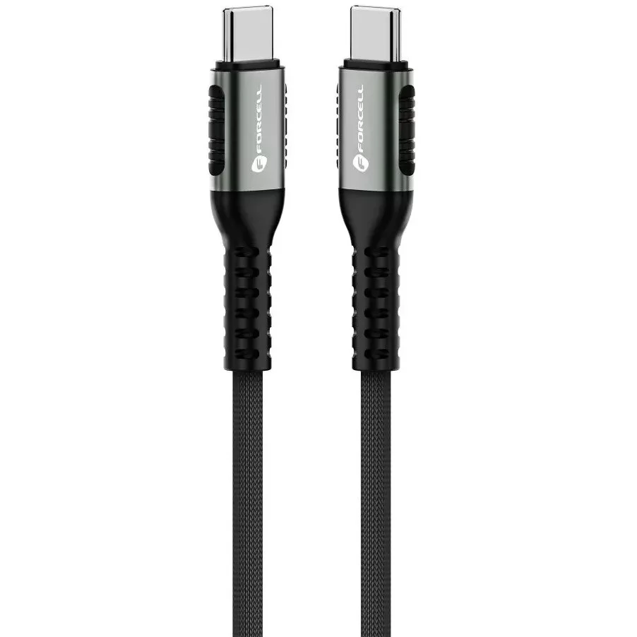 FORCELL USB 2.0 Type C Összekötő Fekete 1.2m ---
