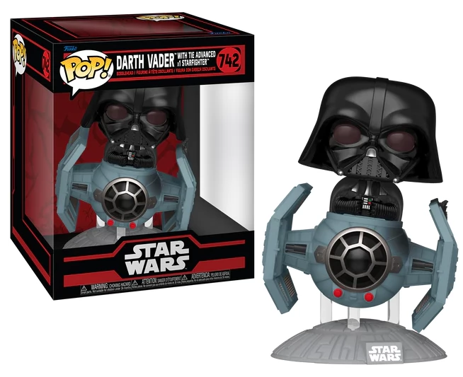 FUNKO Pop Star Wars - Darth Vader figura és TIE Advanced x1 vadászgép deluxe változat