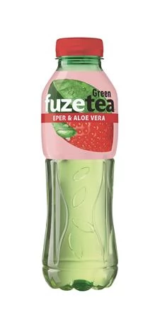 FUZETEA Üdítőital szénsavmentes 0.5L zöld tea eper-aloevera