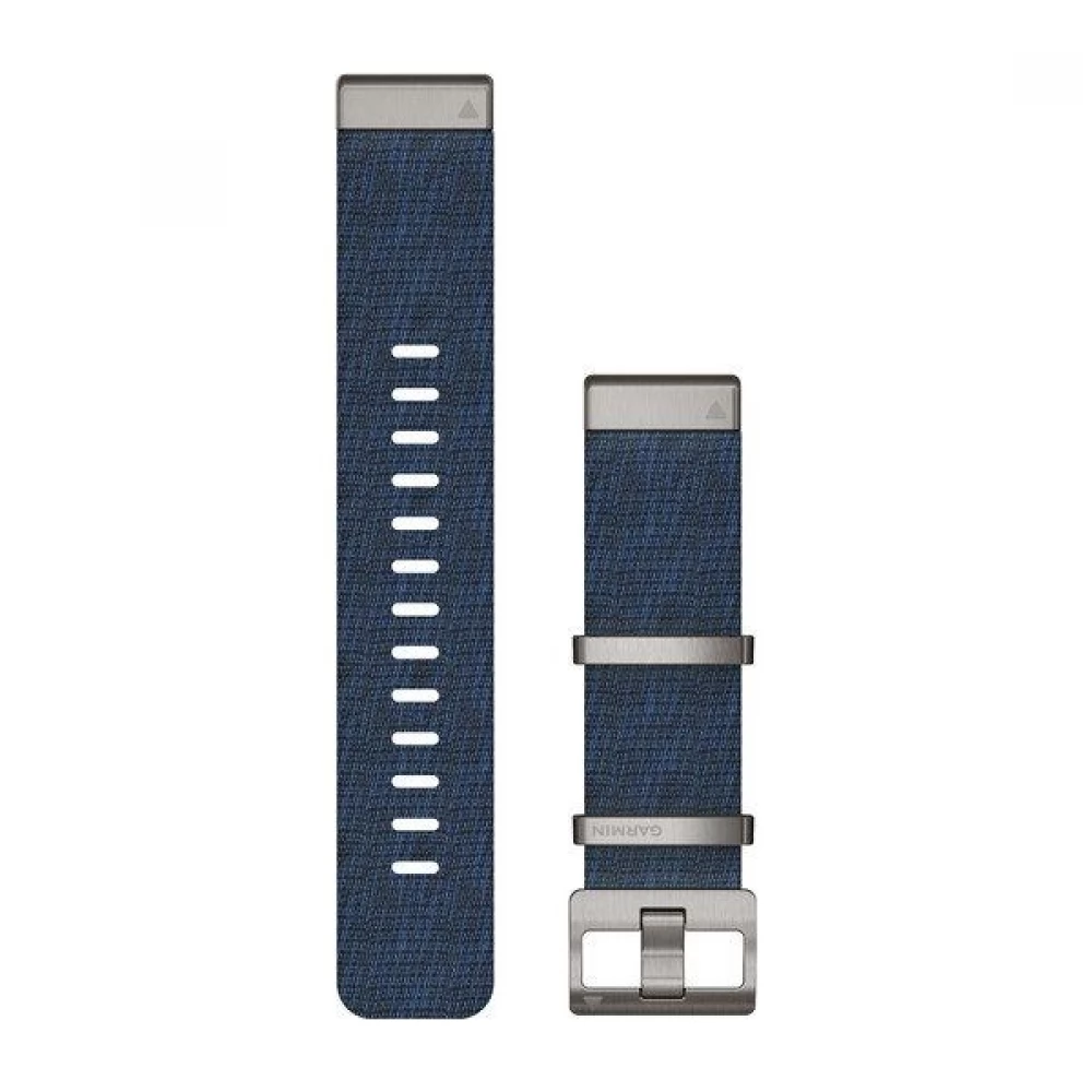 GARMIN Marq óraszíj 22mm indigókék nylon ezüst csat (Jacquard szövet) (QuickFit)