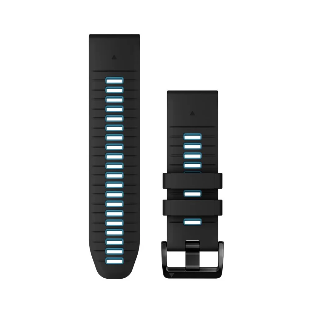 GARMIN Óraszíj 26mm fekete/kék szilikon (QuickFit)