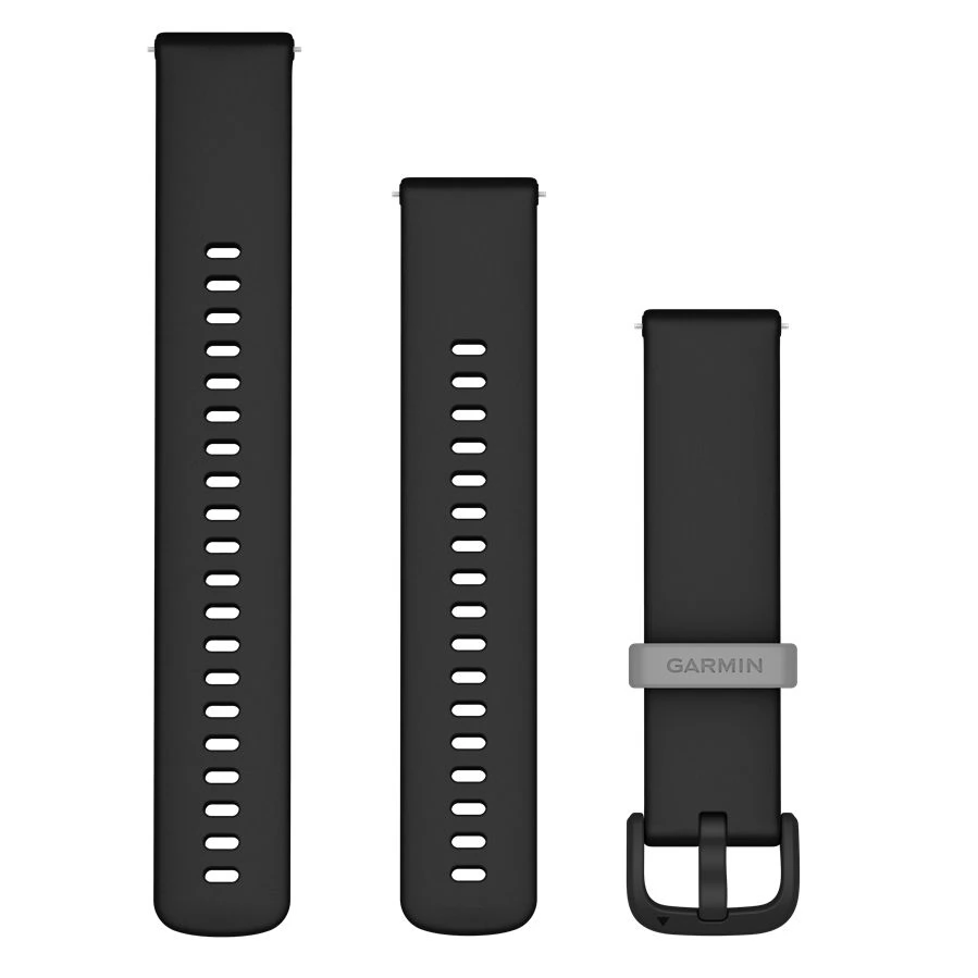 GARMIN Vívoactive 5 óraszíj 20mm fekete szilikon (Quick Release)