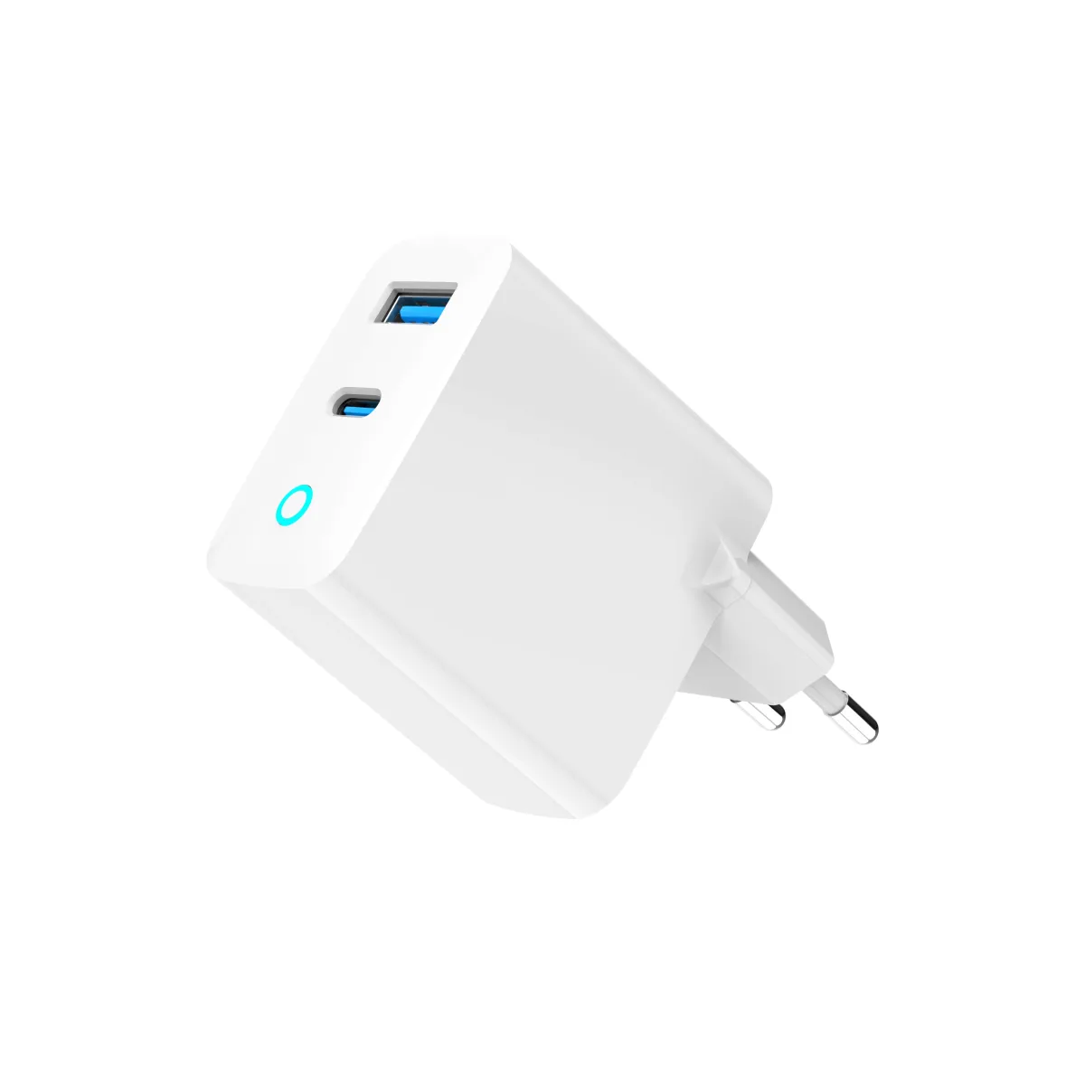 GEMBIRD 2-port 65W GaN USB fast charger LED fehér