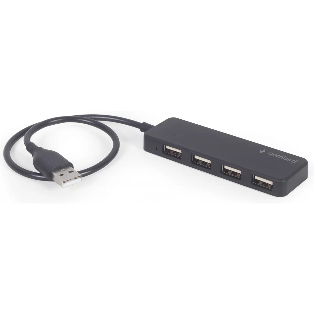 GEMBIRD 4-port USB Type-C hub fekete