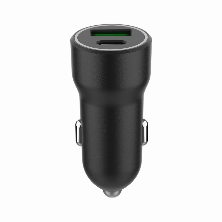 GEMBIRD Autós töltő 1xUSB 1xUSB-C 20W fekete