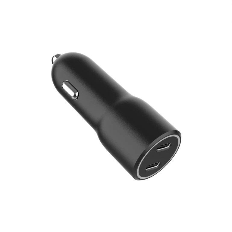 GEMBIRD Autós töltő 2xUSB-C 40W fekete