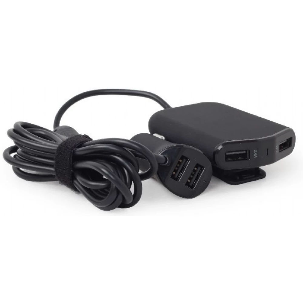 GEMBIRD Autós töltő első és hátsó üléshez 4x USB 9.6A