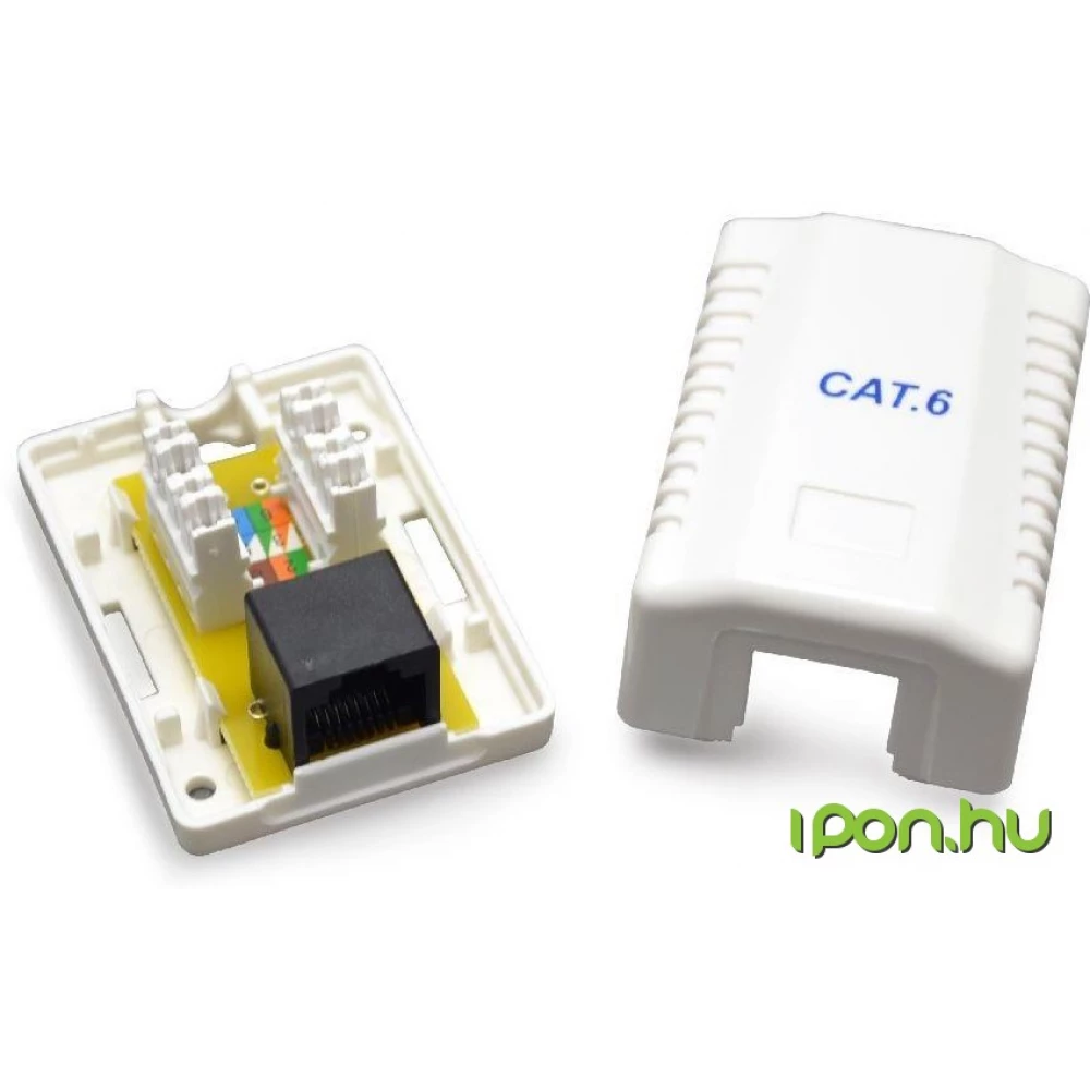 GEMBIRD CAT6 UTP single port surface mount box