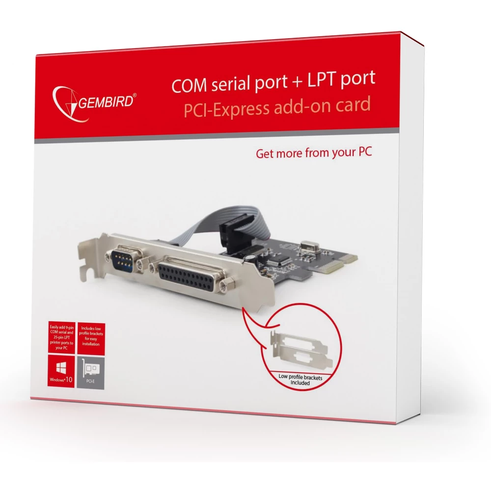 GEMBIRD COM serial port + LPT port PCI-Express add-on card