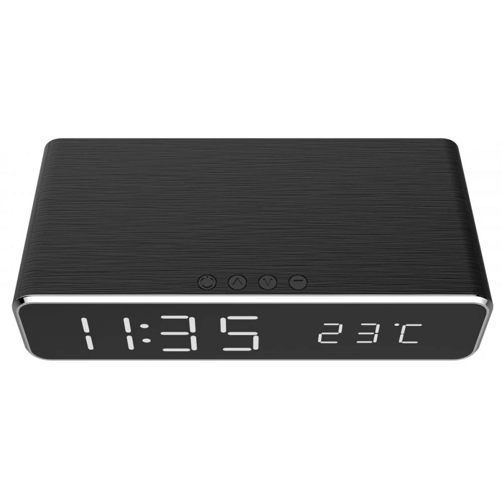 GEMBIRD DAC-WPC-01 Ébresztő óra vezeték nélküli töltéssel fekete