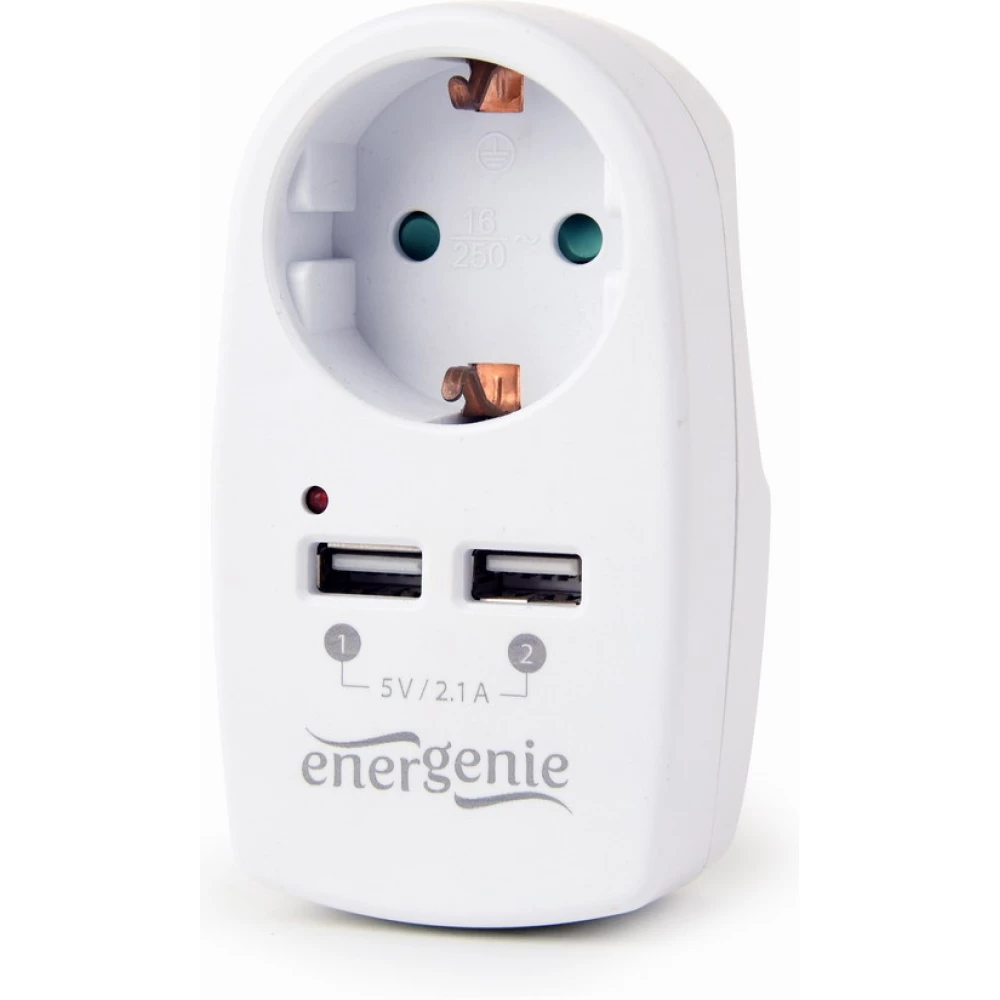 GEMBIRD EG-ACU2-02 Fali aljzat 2x USB fehér
