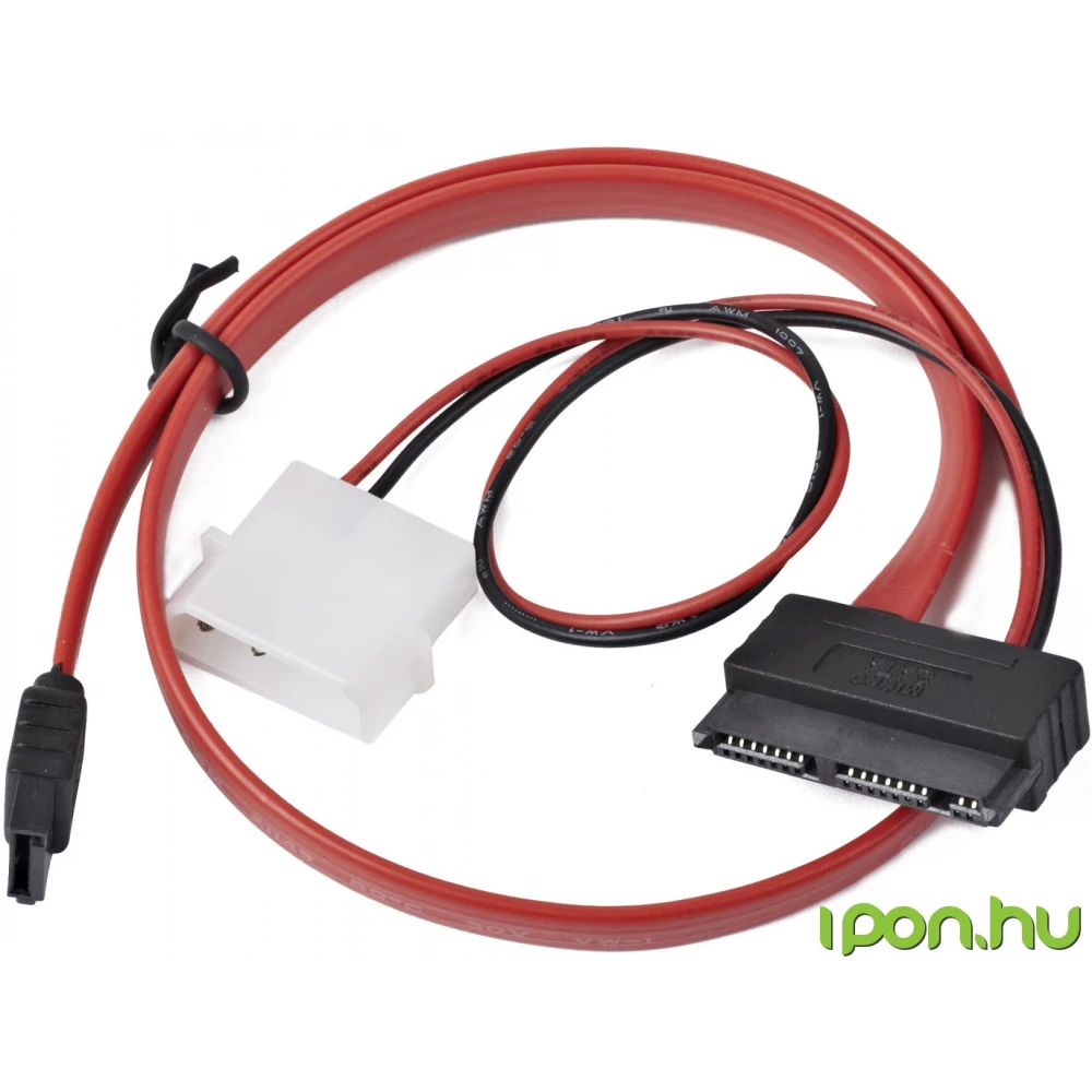 GEMBIRD Micro SATA Molex Tápkábel Piros 45cm CC-MSATA-001