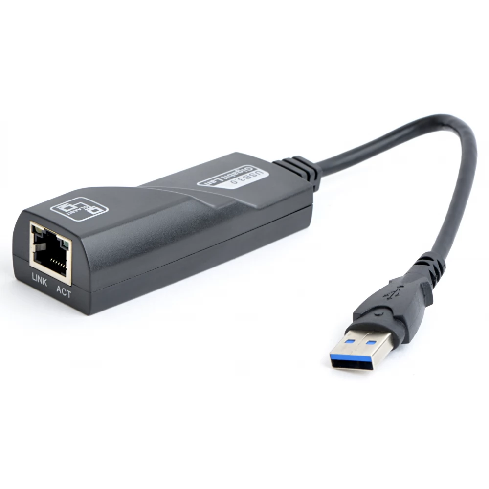 GEMBIRD NIC-U3-02 USB 3.0 UTP Átalakító 10cm 1Gbps fekete