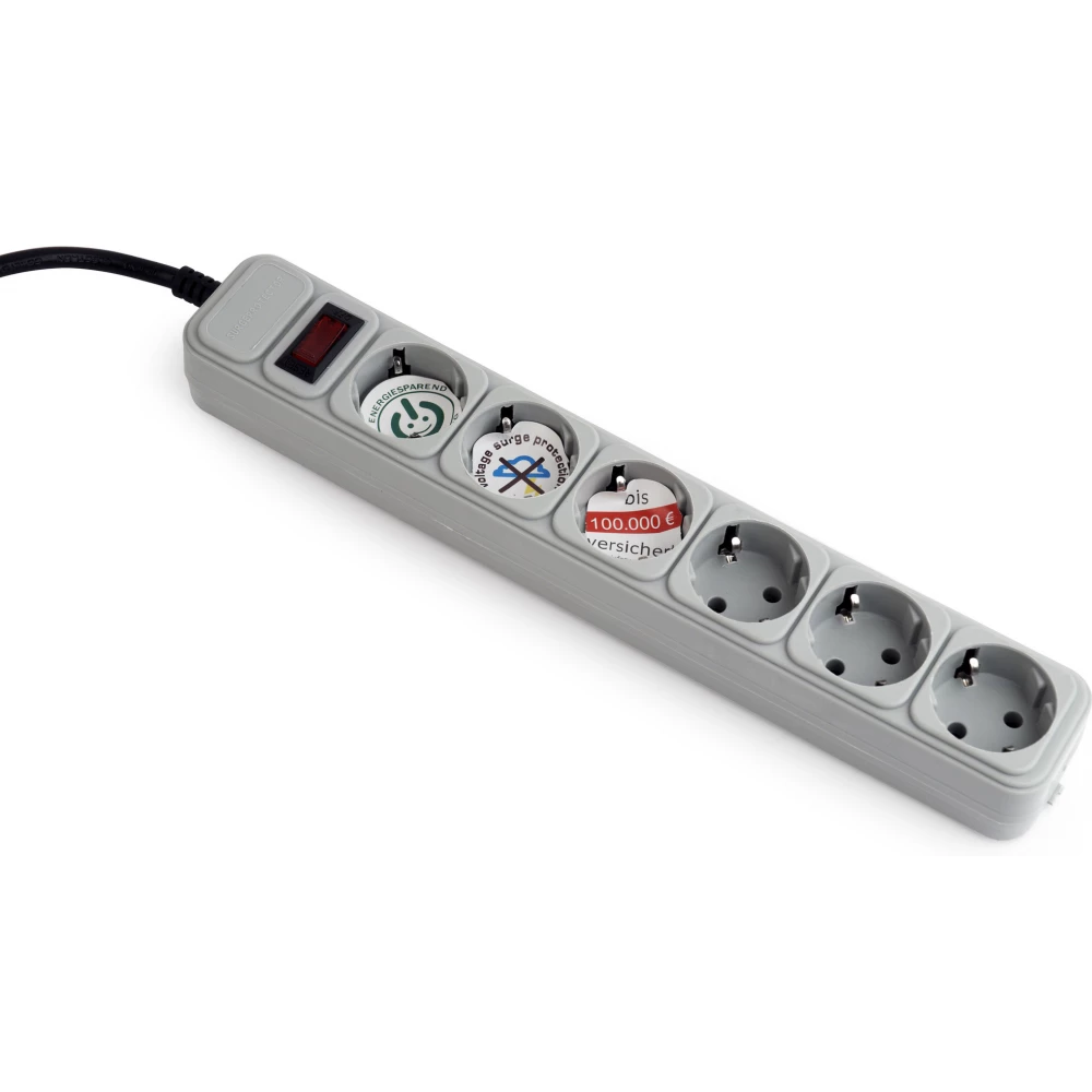 GEMBIRD SPG6-B-6C Surge protector 6 sockets 1.8m