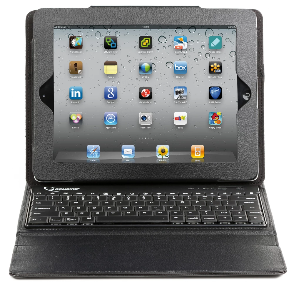 GEMBIRD TA-KBT97-001 iPad 2 Billentyúzetes tok US Angol fekete