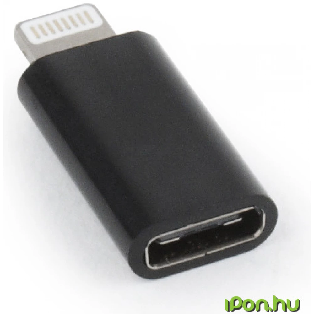 GEMBIRD USB 2.0 Type C Lightning Átalakító Fekete 3cm A-USB-CF8PM-01