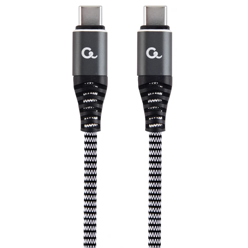 GEMBIRD USB 2.0 Type C Összekötő Fekete-Fehér 1.5m CC-USB2B-CMCM60-1.5M