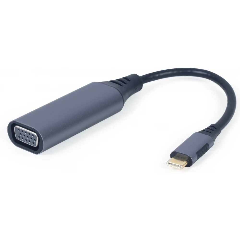 GEMBIRD USB 3.0 Type C VGA/D-Sub Átalakító Szürke-Fekete 15cm A-USB3C-VGA-01