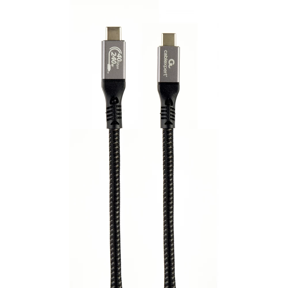 GEMBIRD USB 4.0 Type C Összekötő Fekete 1.5m CCBP-USB4-CMCM240-1.5M