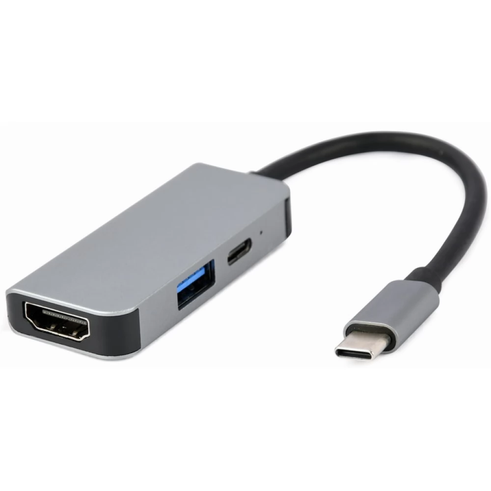 GEMBIRD USB Type-C 3-in-1 multi-port adapter