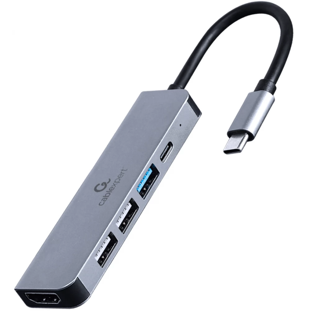 GEMBIRD USB Type-C 5-in-1 multi-port adapter v2