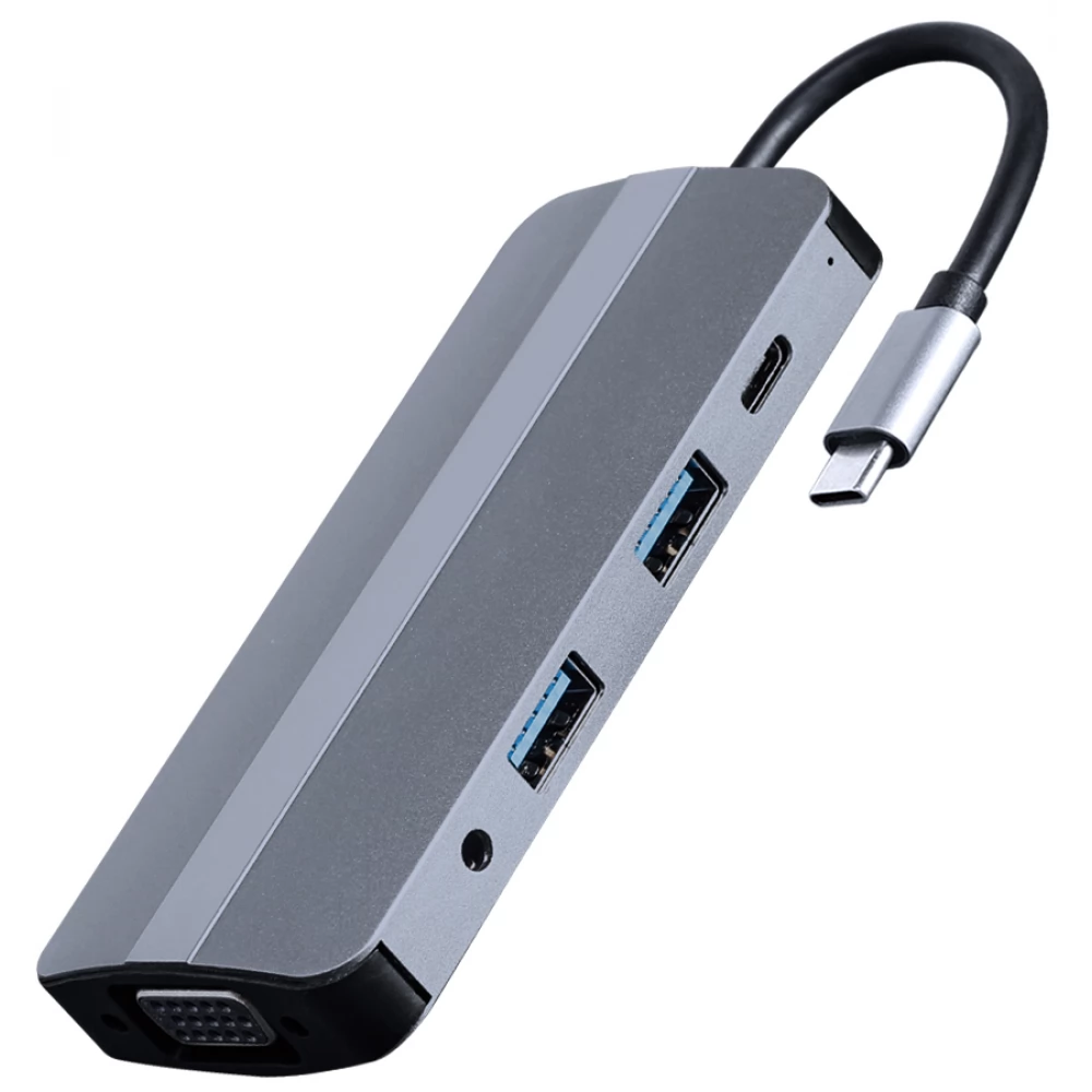 GEMBIRD USB Type-C 8-in-1 multi-port adapter