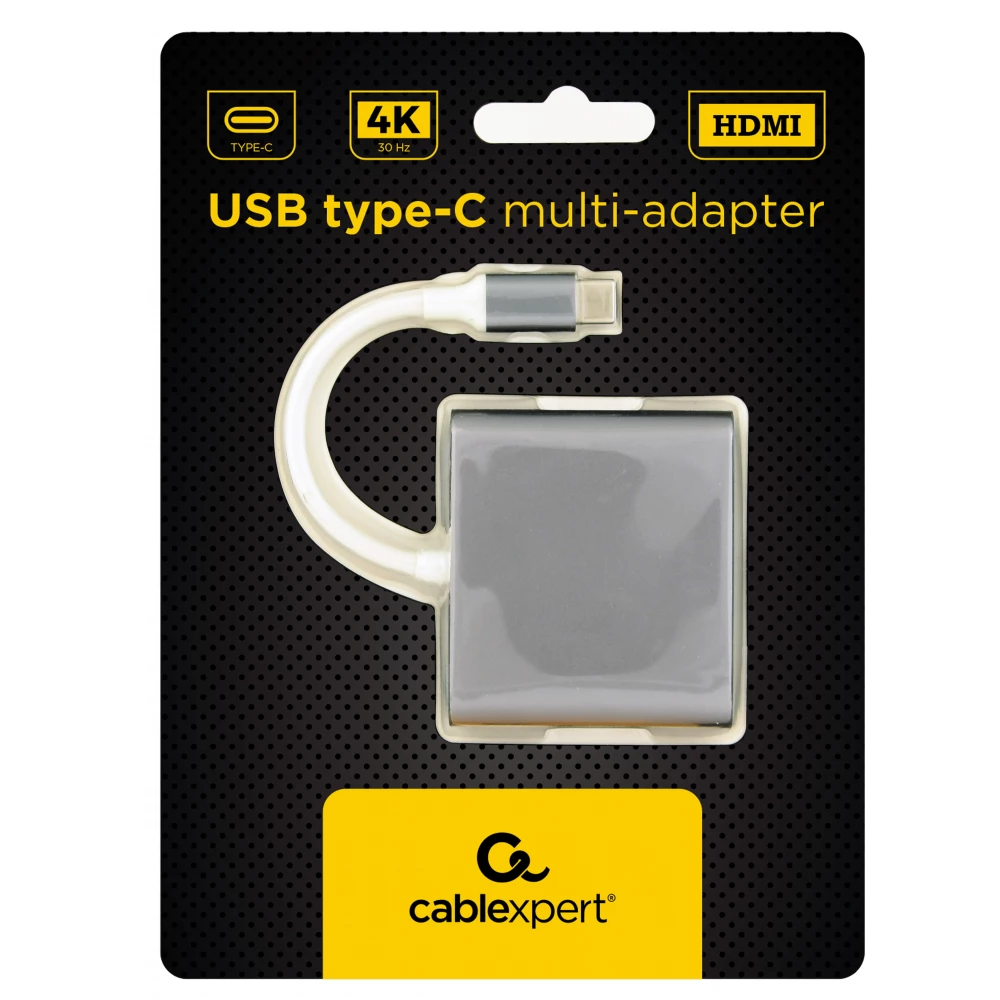 GEMBIRD USB type-C multi-adapter szürke