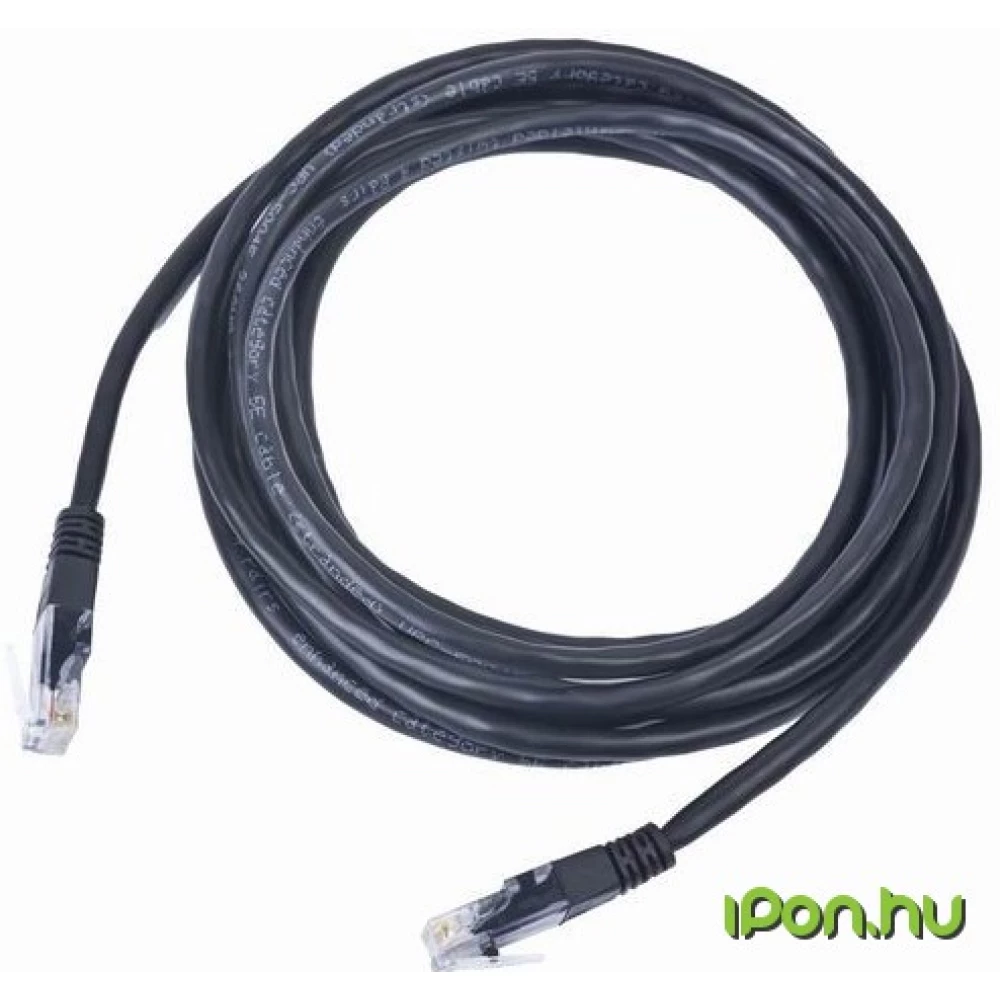 GEMBIRD UTP Összekötő Fekete 50cm PP12-0.5M/BK