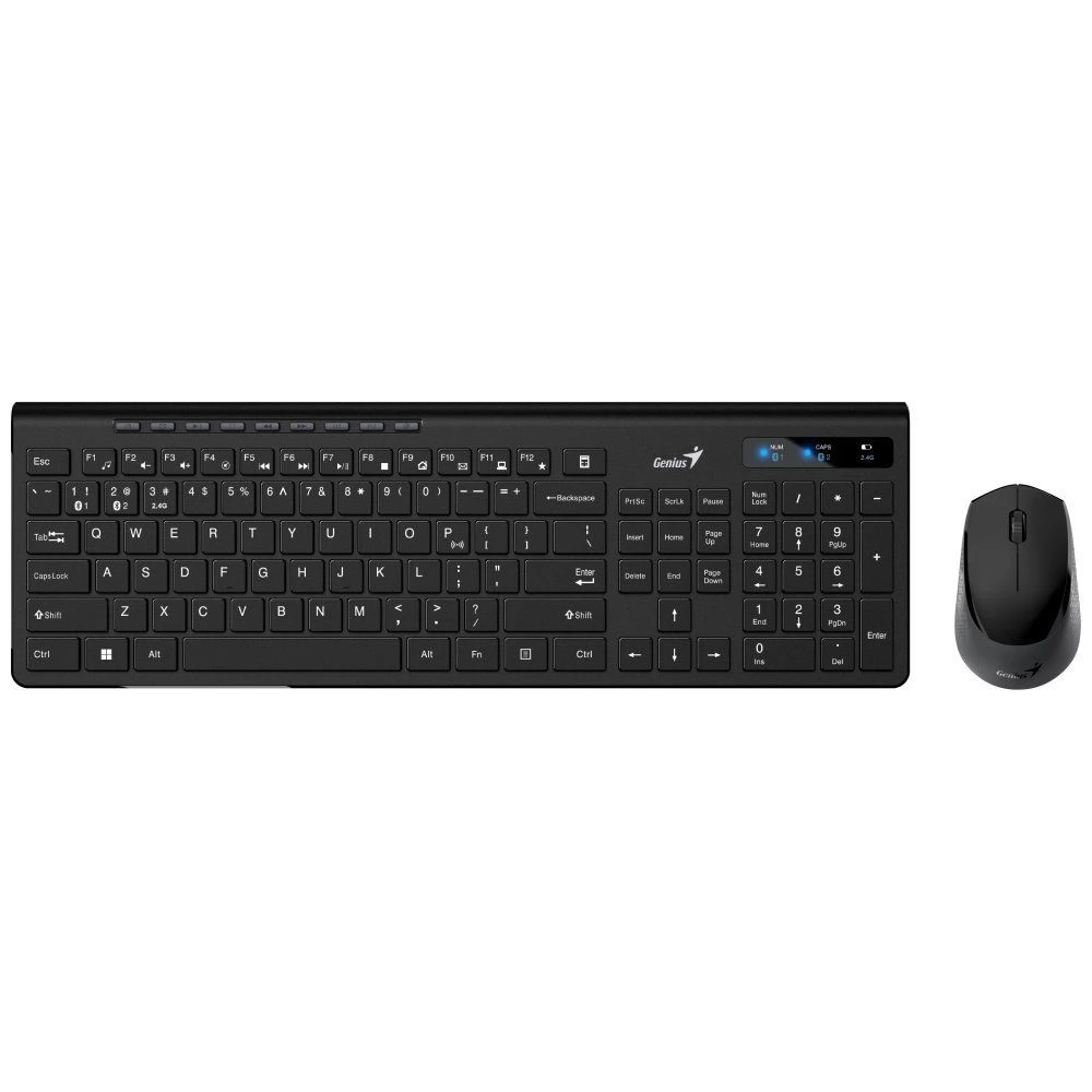GENIUS SlimStar 8230 vezeték nélküli billentyűzet és egér Magyar fekete