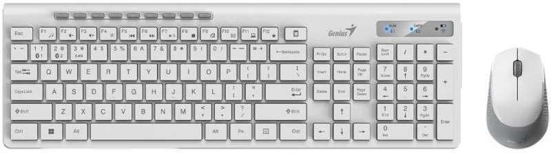 GENIUS SlimStar 8230 vezeték nélküli billentyűzet és egér Magyar fehér