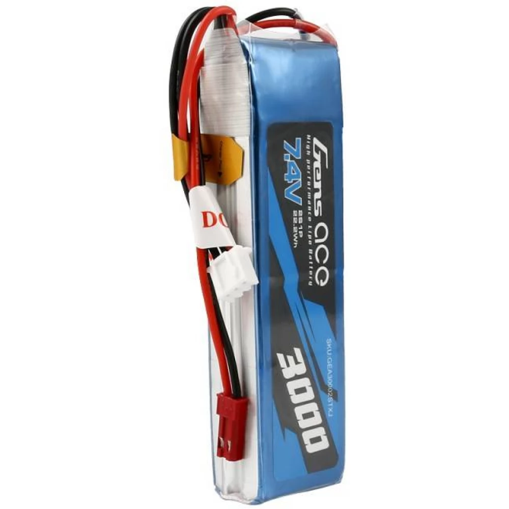 GENS ACE 3000mAh 7.4V 1C 2S1P LiPo