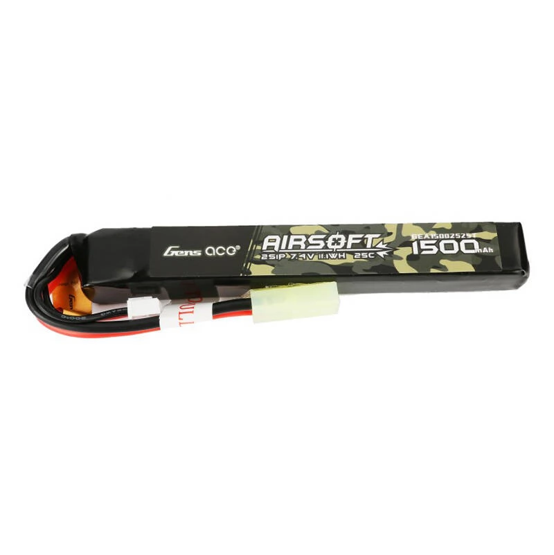 GENS ACE Airsoft 25C 1500mAh 2S1P 7.4V mini Tamiya LiPo akkumulátor